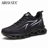 Men's Flame Printed Sneakers Flying Weave Sports Shoes Comfortable Running Shoes Outdoor Men Athletic Shoes - Fashionner