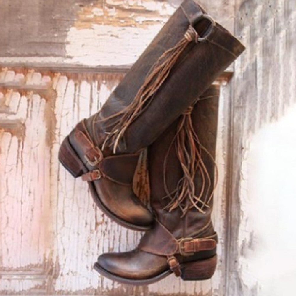 Korean Style High Tube Long Rider Boots - Fashionner
