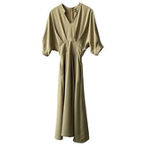 V-neck Dresses Women Temperament Waist - Fashionner
