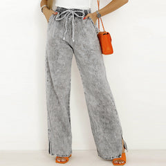 All-matching Light Color Casual Wide-leg Pants - Fashionner