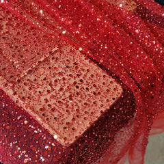 Sequined Pearl Embroidery Lace Asymmetric Single Sleeve Dress - Fashionner