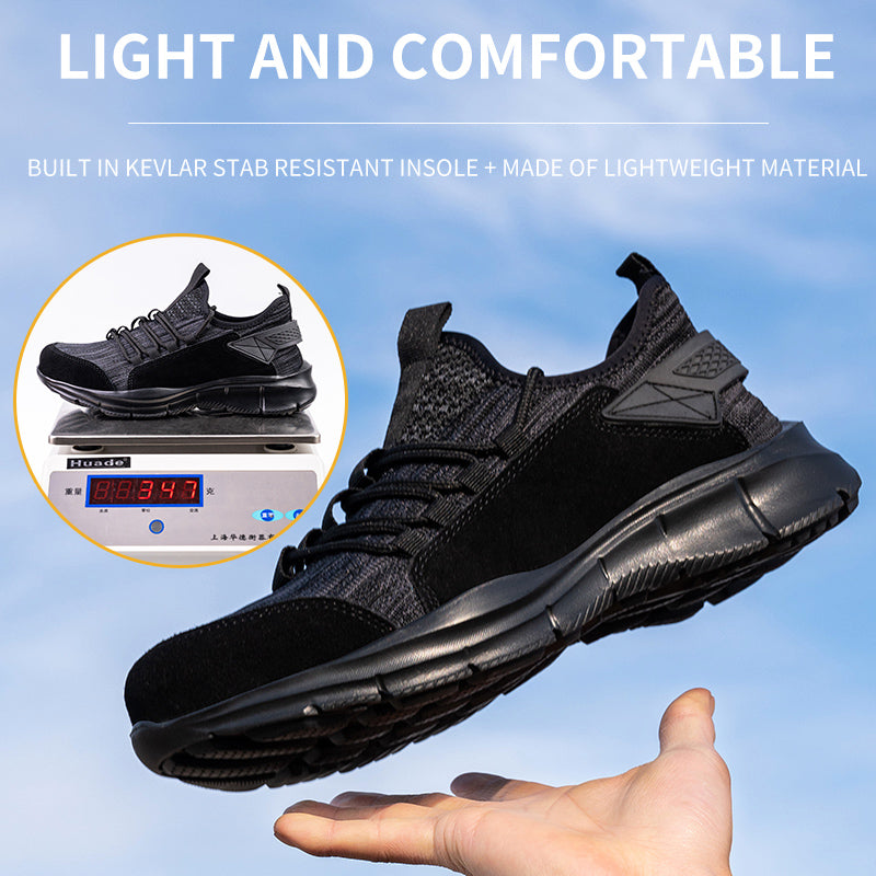 Labor Insurance Shoes Men's Anti-Smashing And Anti-Piercing Summer Breathable Steel-Toed Work Shoes Protective Shoes - Fashionner