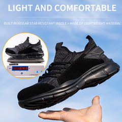 Labor Insurance Shoes Men's Anti-Smashing And Anti-Piercing Summer Breathable Steel-Toed Work Shoes Protective Shoes - Fashionner