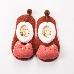 Feather Yarn Baby Cartoon Doll Non-slip Socks - Fashionner