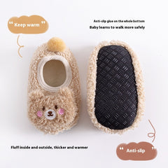 Thickening Fleece-lined Baby Low-top Ankle Non-slip Floor Socks