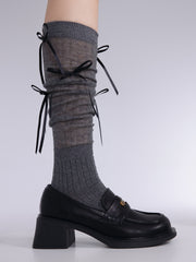 Korean Ballet Girl Butterfly Pile Socks - Fashionner