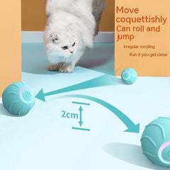 Smart Cat Toys Rolling Ball Pet Cat Owner Interactive Pets Toys Automatic Bouncing Ball USB Self Hi Teasing Kittens Jumping Ball - Fashionner