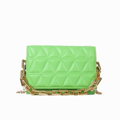Solid Color Simple Chain Shoulder Bag - Fashionner