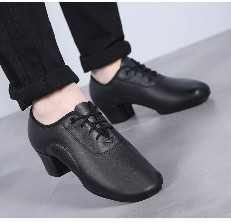 Genuine leather men's Latin dance shoes - Fashionner
