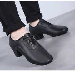Genuine leather men's Latin dance shoes - Fashionner