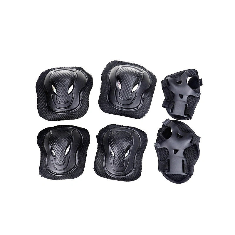 Adult Protector Six-piece Skating Shoe Protector Balance Car Roller Skating Bicycle Adult Professional Fall Protection Knee Protection Set - Fashionner