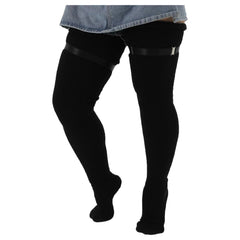 Knee Length Anti Slip Long Tube With Thick Wool Knitted Garter Buckle - Fashionner