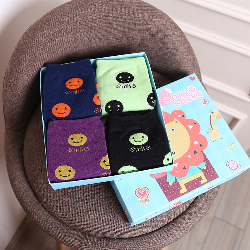 Cute Cartoon Three-dimensional Pure Cotton Mid Tube Christmas Couple Socks - Fashionner