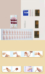 Phantom Dark Butterfly Fake Nails Long T Finished Black Frosted Removable Wear Armor - Fashionner