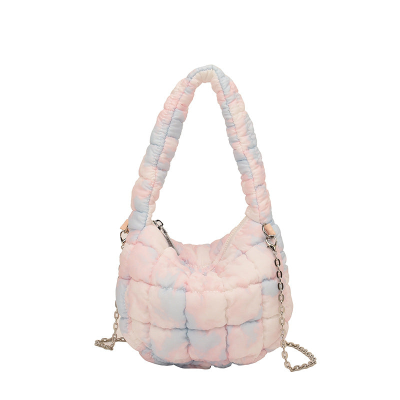 Cloud Bag Bubble Pleated Nylon Puff Handbag - Fashionner