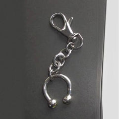 Silver Metal Horseshoe Clip Key Pendants Special-interest Design Personality Couple