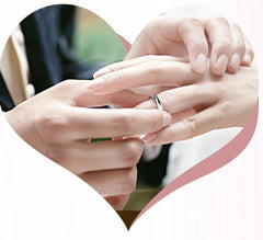 Couple love intertwined ring