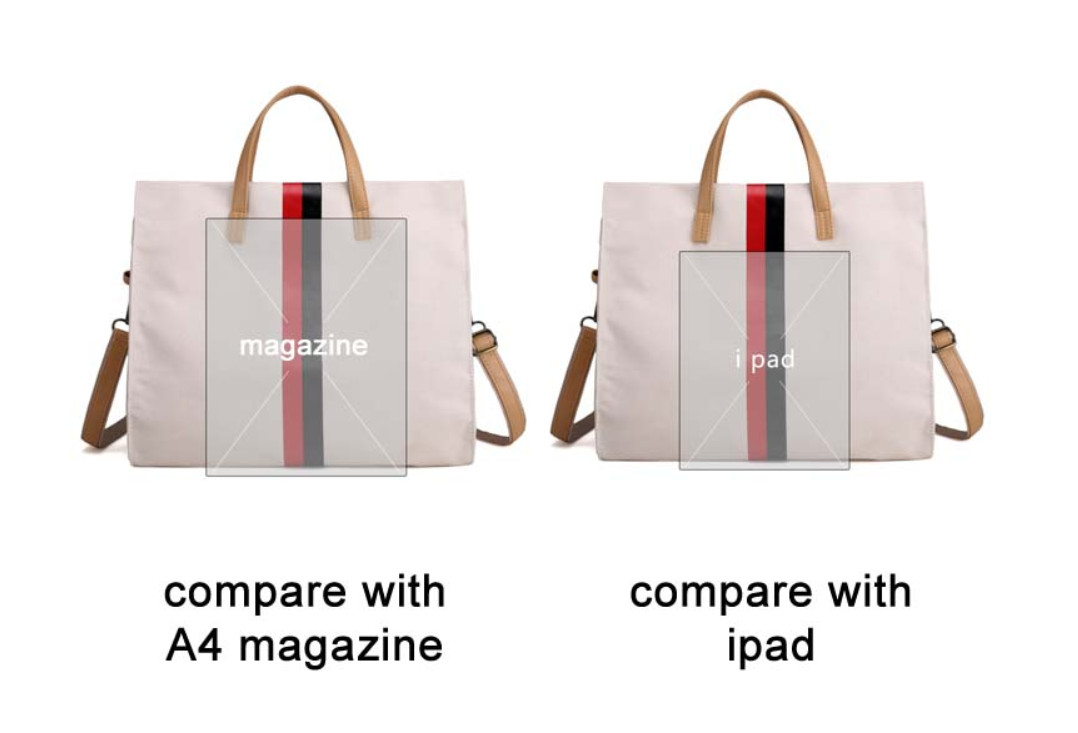 Canvas Ladies Work Bag Women Tote Hand Bag Shoulder Bag for Women Fashion Lady Shopping Canvas Stripe Tote Bags Female Handbags - Fashionner