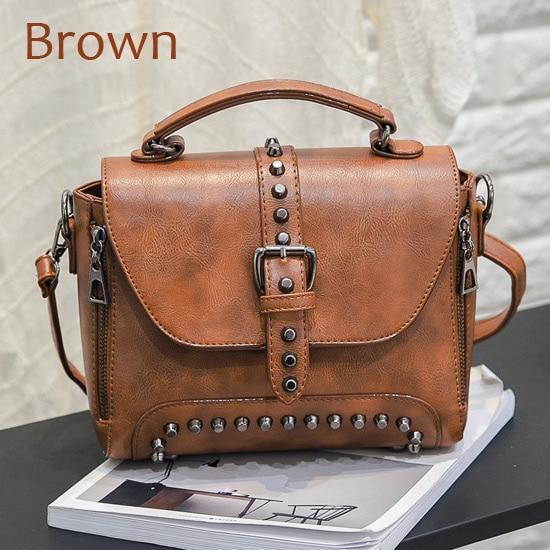 Women Vintage Leather Crossbody Handbags - Fashionner