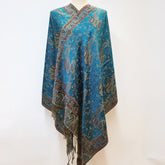 Classic Cashmere-like Fashion Jacquard Cashew Tassel Scarf - Fashionner
