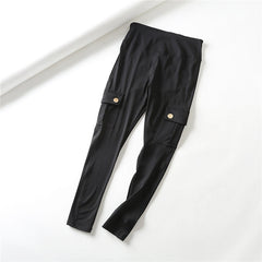 Skinny slim high elastic gym pants - Fashionner