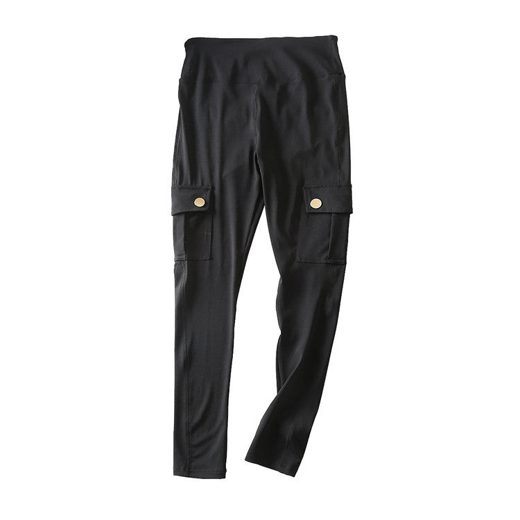 Skinny slim high elastic gym pants - Fashionner