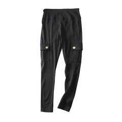 Skinny slim high elastic gym pants - Fashionner