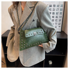 Rivet Bag Envelope Chain Crossbody - Fashionner