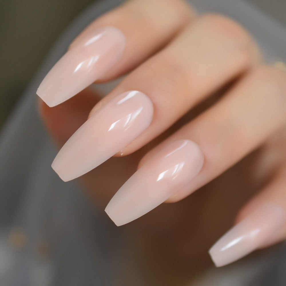 Nude Extra Long Fake Nails - Fashionner