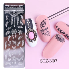 Nail print long steel plate - Fashionner