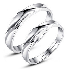 Couple love intertwined ring