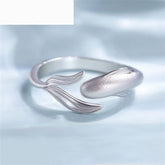 Swimming fish couple ring