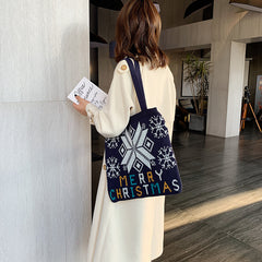 Hand-held knitted wool handbags - Fashionner