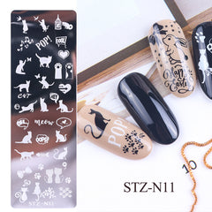 Nail print long steel plate - Fashionner