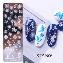 Nail print long steel plate - Fashionner