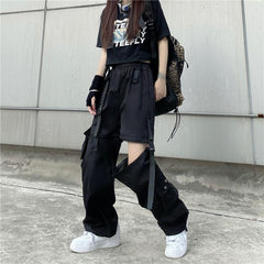 Detachable Two-way Wear Ankle Banded Working Pants Women - Fashionner