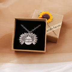 You Are My Sunshine Sunflower Necklace Women Men - Fashionner