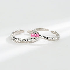 Sterling Silver Couple Ring Korean Male And Female Couple Ring