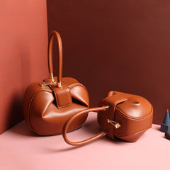 Leather handbags fashion dumplings handbag - Fashionner