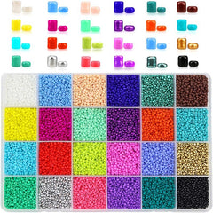 24000 Pcs Glass Seed Beads 2MM Small Beads for Jewelry Makin