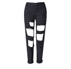 Women Ripped Jeans femme Plus Size Casual Denim Pants - Fashionner
