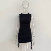 Bodycon Vest Draped Inside 11 Colors Casual Mini Dresses For Women
