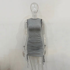 Bodycon Vest Draped Inside 11 Colors Casual Mini Dresses For Women