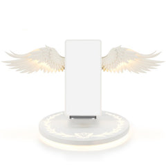 Universal Colorful LED Angel Wings Qi Wireless Charger Charge Dock For Mobile Phone Fast Charger