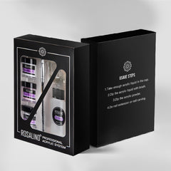 Nail Powder Acrylic System Kit Professional Nail Art Tool Set Contain Glass Cup Acrylic Liquid Extention Carving Manicure - Fashionner