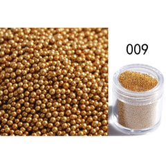 Transparent Symphony Colorful Bubble Beads Microbead Glass Non-porous Small Round Beads Nail Art