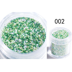 Transparent Symphony Colorful Bubble Beads Microbead Glass Non-porous Small Round Beads Nail Art