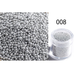 Transparent Symphony Colorful Bubble Beads Microbead Glass Non-porous Small Round Beads Nail Art