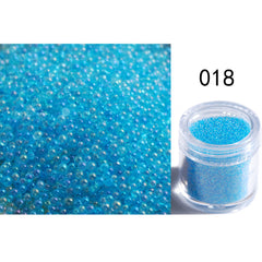 Transparent Symphony Colorful Bubble Beads Microbead Glass Non-porous Small Round Beads Nail Art