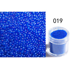 Transparent Symphony Colorful Bubble Beads Microbead Glass Non-porous Small Round Beads Nail Art